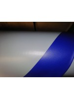Тентовая ткань с ПВХ покрытием (450гр/м.кв; 2,5м; Серая/синий)